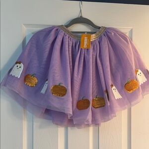 Gymboree Purple Halloween Tutu with Ghost and Pumpkin Design